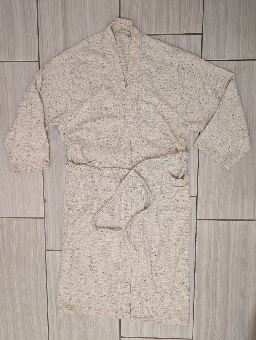Odd Bird Robe Dalga Handcrafted Turkish Cotton Woven Bathrobe Men Women S/M